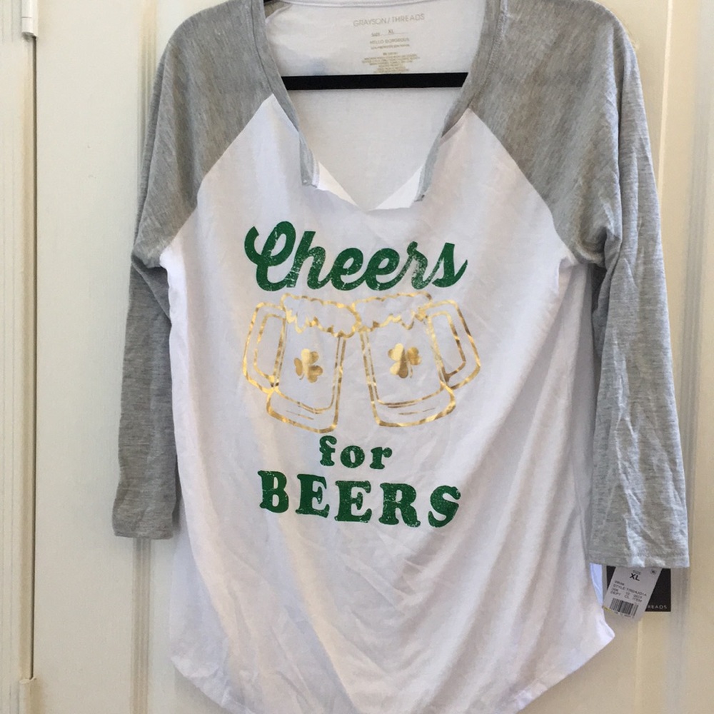 FINAL MARKDOWN NWT Grayson threads cheers for beers tee xl